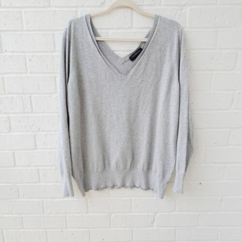 LANE BRYANT Double V-neck Pullover Contemporary Transitional Sweater sz: 18/20